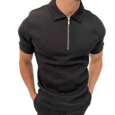 China wholesale 2022 New Anti-Wrinkle Polo Collar Shirt Men's T-shirt Solid Color Casual Border Men's Clothing Short Sleeve for sale