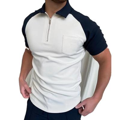 China 2022 New Men's Short-sleeved T-shirt Men's Anti-wrinkle Solid Color Tops Foreign Trade Casual Polo Shirt Wholesale Casual Polo Shirt for sale