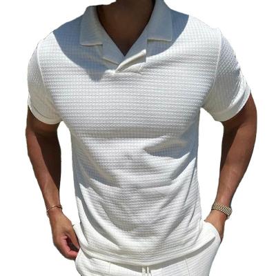 China wholesale casual men's summer solid color gofo polo T-shirt men's anti-wrinkle lapel short-sleeved Polo Shirt Men's T-shirt foreign trade for sale