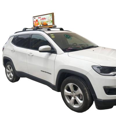 China Outdoor Advertising Ledlink Car Display Banner P2.5 P3 P5 Wireless Taxi Car Taxi Led Top Light Display for sale