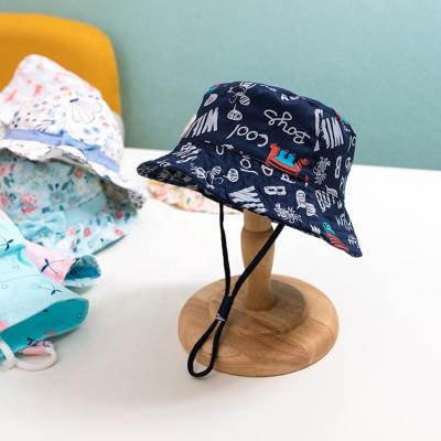 China 2021 Custom 100% Bucket Hat Cotton Girls Boys Kids OEM Unisex Flowers Cherry Watermelon Printing Bucket Hat Kids Size For Babies for sale