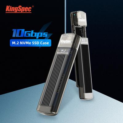 China KingSpec m.2 40gbps 20gbps Nvme SSD Enclosure nvme ssd nvme sata usb c enclosure for hard disk type c for sale