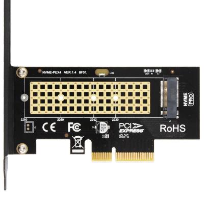 China KingSpec aluminum pci m.2 nvme ssd pcie to m2 pcie to main sata m2.pcie ngff m adapter pcie for pci for sale