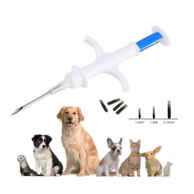 China Animal Safe CMRFID Chip Implantable 134.2khz Fish Tracking Rfid Chip With Syringe 125 KHz Rfid Capsule Glass Tag for sale