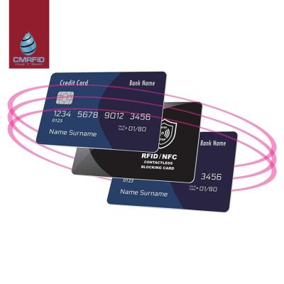 China Custom Anti Theft RFID Blocking Card Protector With RFID Blocker Card for sale