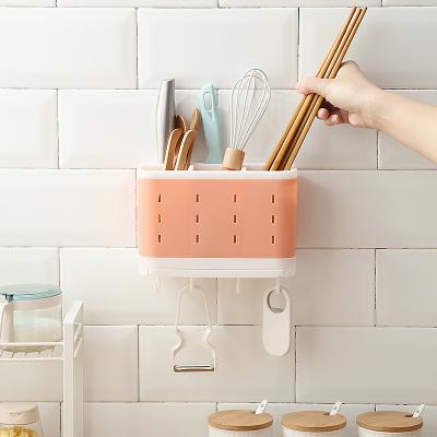 China Kitchen Fashion Hanging Rack Chopstick Holder Soup Spoon Chopsticks Sink Drain Viable Rack Kitchen Drying Rack for sale