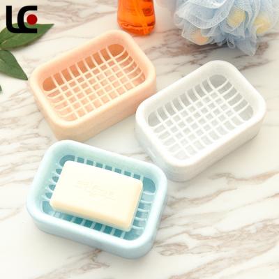 China Bathroom Soap Rack Household Bathroom Soap Holder Plastic Soap Dish With Drain Convenient Bathroom Soap Dish for sale