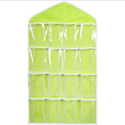 China 16 Viable Pockets Save Space Wall Hanging Sundries Storage Bag Over Door Closet Underwear Sock Storage Hanging Organizer for sale