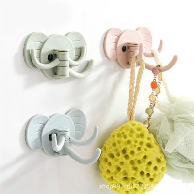 China Viable Hot Selling Design Household Supplies Plastic Wall Mounted Elephant Popular Adhesive Hanging Hook for sale