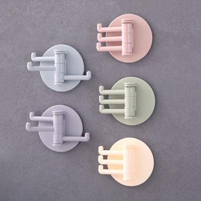 China Sustainable Hot Selling Durable Design Household Supplies Plastic Wall Mounted Adhesive Hanging Hook for sale