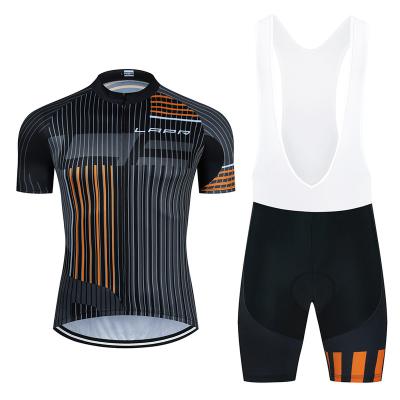 China Breathable Factory direct sales OEM customized short sleeved cycling suit, sweat absorbing and breathable suspender pants, top selling tren for sale