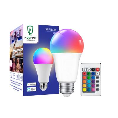 China Modern Wholesale Home Decoration WiFi RGB Dimmable Tuya Smart Color Changing E27 LED Light Bulb for sale