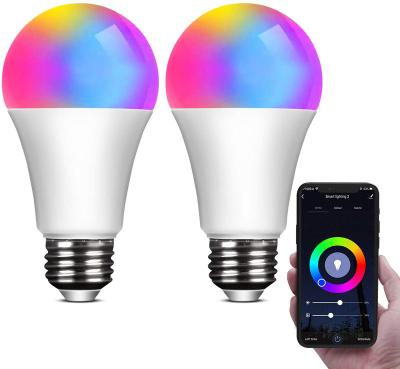 China APP Control E27 Light Bulbs Wifi Home Residential Residential RGB Smart Bulbs Light Color LED Bulb for sale