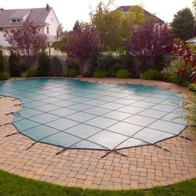 China Safety Anti-UV Solid Dust Pool Covers Winter Pool Covers Polycarbonate Swimming Pool Cover For Baby Kid for sale