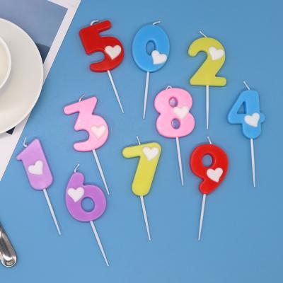 China Cartoon/Big Print/Roman Numeral Fancy Digit Happy Birthday Number Digital Candle Popular Sale for sale