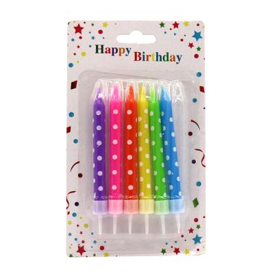 China Music Wholesale 13cm Dinner Party Colorful Wedding Birthday Thin Spiral Candles for sale