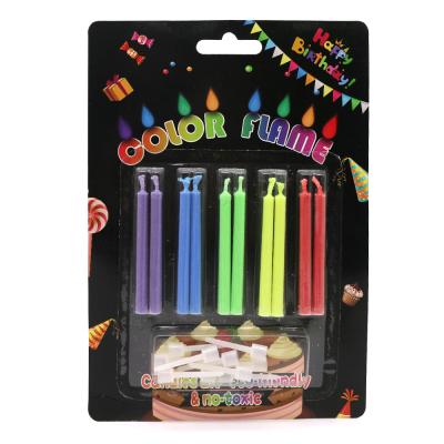 China Color Flamed Birthday Cake Decor Colorful Magic Light Candles for sale