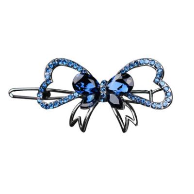 China 2021 High Quality Metal Bow Frog Buckle Rhinestone Spring Princess Butterfly Hair Clips OEM ODM Girl's Hair Clips for sale