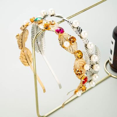 China Luxury High Quality Popular Brand Color Metal Headband Luxury Crystal Hair Band for sale