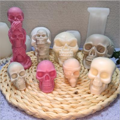 China Sustainable Halloween Candle Molde Stenciling Easter Creative Candle Molds Silicone Mold for sale