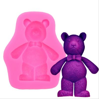 China Viable Bear Shaped Silicone Mold Candle Mold Fondant Cake Decorating DIY Mold Baking Tools for sale