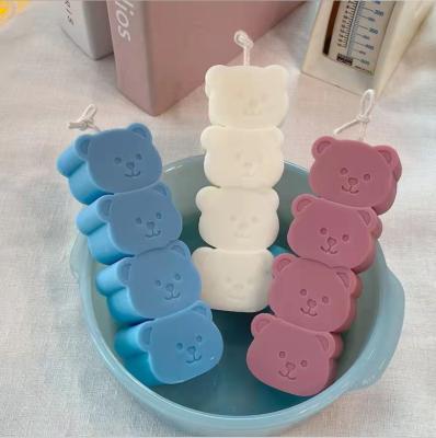 China Viable Bear Head Jelly Silicone Mold Aromatherapy Plaster Candle Mold for sale