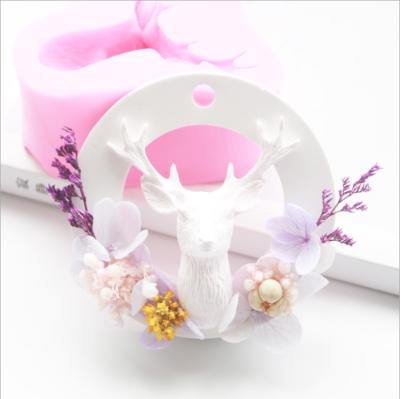 China Viable classic diy deer antlers diy classic gypsum silicone Aromatherapy silicone mold DIY incense stone main list for sale