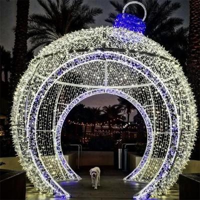 China Sale r 30cm 3D Led Light Christmas String Lights Top Pattern Christmas Tree Decorations Ball Lights Outdoor Hanging Led Ball Light Sphere for sale