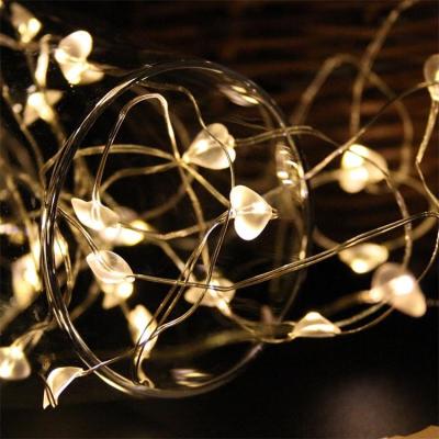 China Best Selling Home Decoration 2m 3m Heart Shape Copper Wire String Lights Led String Lights for sale