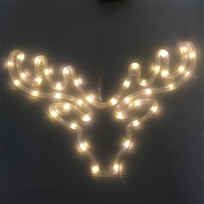 China New Sale Modern Design Party Top Home Yard Decoration Warm White Led Deer Head Motify Lights for sale