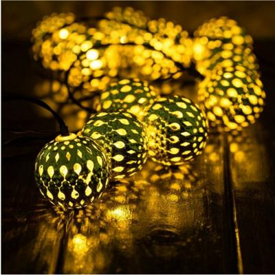 China Led String Lights Best Selling 10 LED Globe String Lights Moroccan Ball Lights for sale