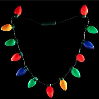 China Necklace Lights Christmas Holiday Party Lights Necklace String Lights Bulb Necklace for sale