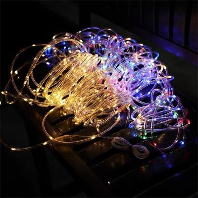 China Led String Lights Outdoor Gardening Patio Yard Wedding Decor 200 LED String Garlands Waterproof Outdoor String Rope Lights for sale