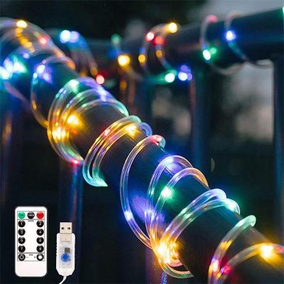 China Led String Lights Garden Patio Yard Wedding Decor 200 LED Multicolor String Lights with USB Remote Timer Led Rope Outdoor Light for sale