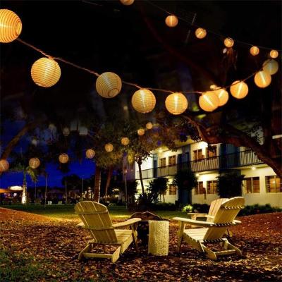 China Chinese Led Paper Lantern Lights Lantern Lights For Garden Christmas Decoration 40 Led Lantern Lights for sale