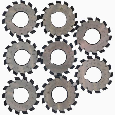 China Cheap hot sale good quality HSS DP milling cnc machine 8pcs gear cutter set with PA14.5 gear cutting tools for sale