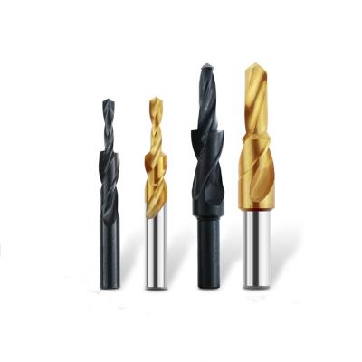 China Metal Drilling HSS 6542 Cobalt Nitride Titanium Step Drill Bit 90 180 Degree M3 M4 M5 M6 M8 M10 M12 Drilling Chamfer Countersink Drill for sale