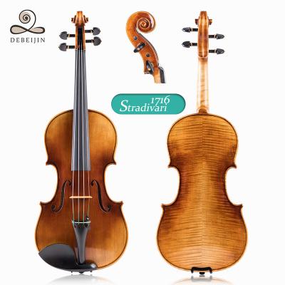 China High Level Violin Back Maestro Old Spruce Powerful Tone One Piece Antique Varnish Stradi 4/4 Full Size Violin for sale