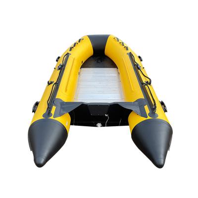 China Fishing Activity China PVC Inflatable Rubber Dinghy and Aluminum or Wooden Floor Row Boats for Sale for sale