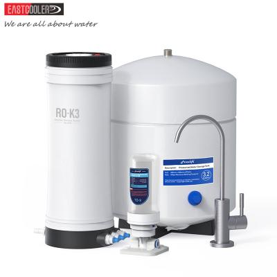 China Hotel Eastcooler RO-K3 100G Reverse Osmosis Under Sink Water Filter Household With Post Alkaline Filter for sale