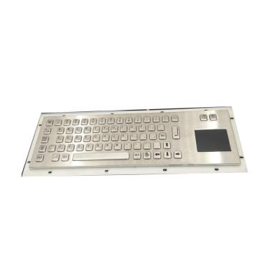 China IP65 Waterproof Waterproof Industrial Stainless Steel USB Customized Language Layout Metal Keyboard with Trackball Touchpad for sale