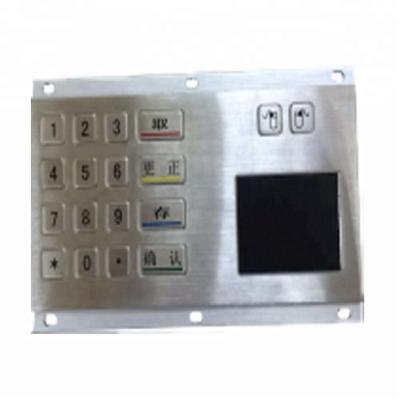 China ATM Mechanical Numeric Keypad with 16 Flush Keys and Touch Screen for sale