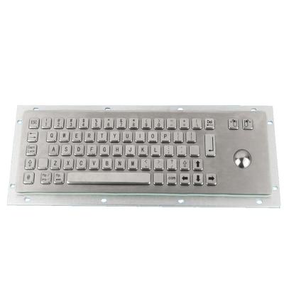 China New Industrial Computer Keyboard Design Metal Backlit Industrial Keyboard with Trackball for sale