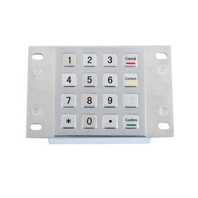 China Computer Keyboard 4*4 Industry IP65 Kiosk Waterproof Metal ATM Keypad for sale