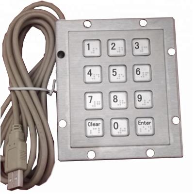 China Designed Computer Keyboard Metal Keypad With Braille Button for sale