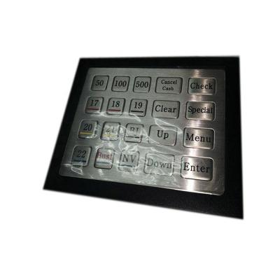 China ATM Customized Layout Metal Keypad With 20 Keys And USB Interface for sale