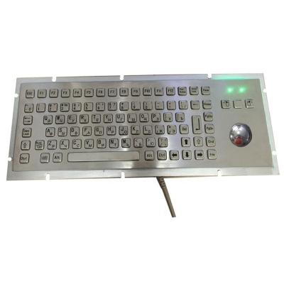 China Industry keyboard panel stand metal keyboard with 67 keys and trackball for sale