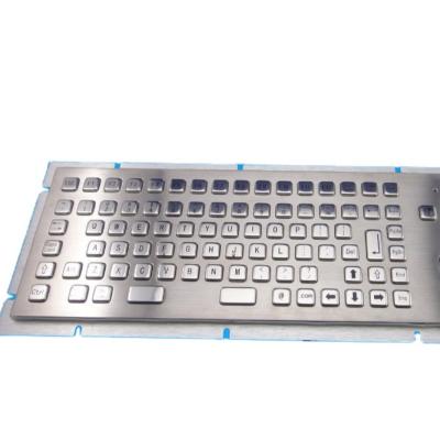 China hot sale 65 key kiosk stainless steel metal keypad with trackball for sale