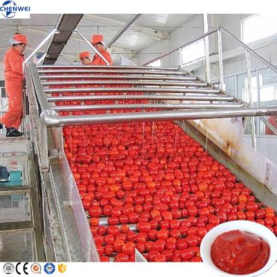 China Industrial Factory Production Used 100-1000kg Output Automatic Tomato Sauce Making Machine Production Line for sale