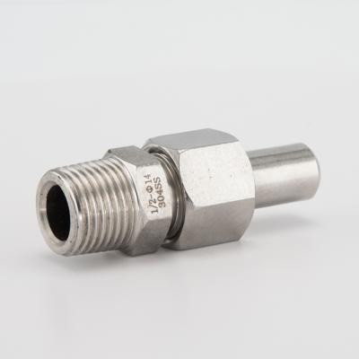 China CNG 316 Stainless Steel Butt Weld To Male Thread Pipe Fitting SS304 High Pressure Pipe Fitting for sale